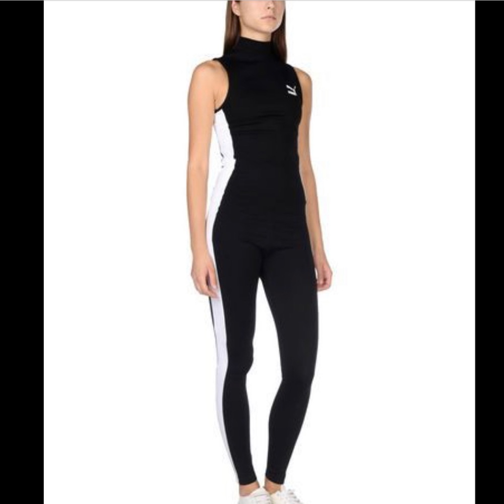 Puma T7 Jumpsuit Black and White NWT